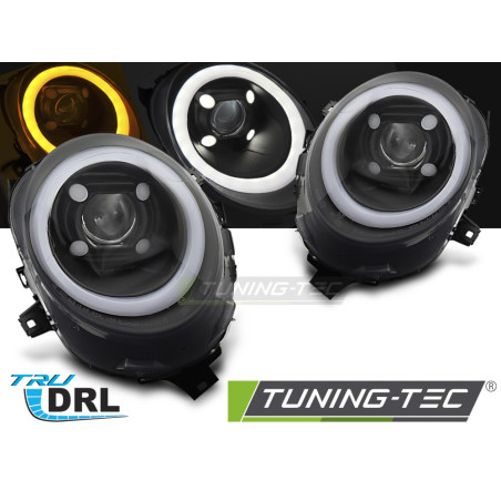 Fari Anteriori Luci Diurne DRL Nero per Mini Cooper F55/F56/F57 2014-2017 (Cod. TT-LPMC24)