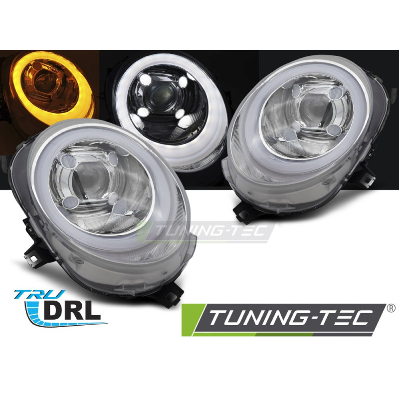 Fari Anteriori Luci Diurne DRL Cromato per Mini Cooper F55/F56/F57 2014-2017 (Cod. TT-LPMC23)