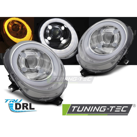 Fari Anteriori Luci Diurne DRL Cromato per Mini Cooper F55/F56/F57 2014-2017 (Cod. TT-LPMC23)