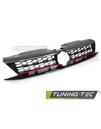 Griglia Frontale Nero Lucido Cromato Nero per Volkswagen Jetta Vi 2014-2018 (Cod. TT-GRVW40)