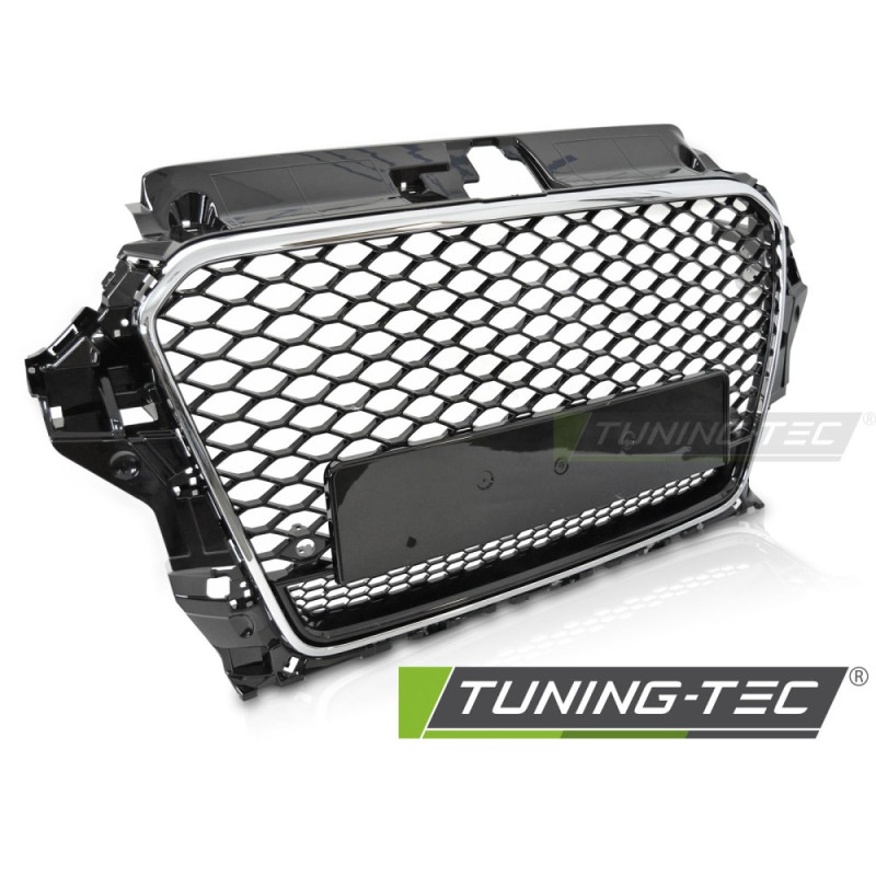 Griglia Frontale Nero Lucido Cromato Nero per Audi A3 8V 2012-2016 (Cod. TT-GRAUD7)
