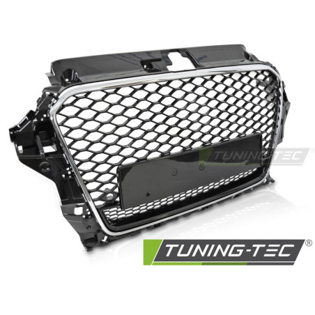 Griglia Frontale Nero Lucido Cromato Nero per Audi A3 8V 2012-2016 (Cod. TT-GRAUD7)