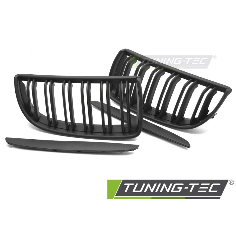 Griglia Frontale Nero Opaco Doppia Barra Nero per BMW E90/E91 2005-2008 (Cod. TT-GRBMH2)