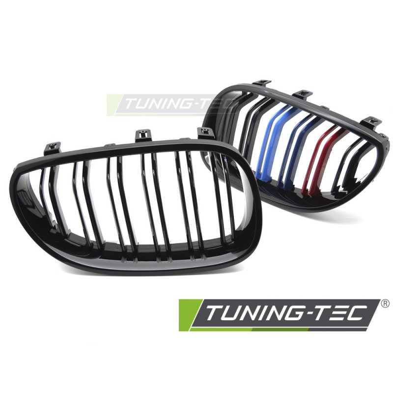 Griglia Frontale Nero Lucido Doppia Barra Nero per BMW E60/E61 2003-2010 (Cod. TT-GRBML8)