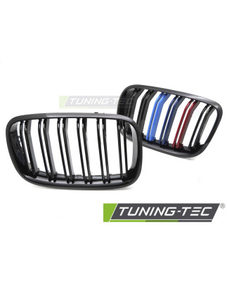 Griglia Frontale Nero Lucido Doppia Barra Nero per BMW X5 E70 /x6 E71 08-14 2007-2013 (Cod. TT-GRBMO