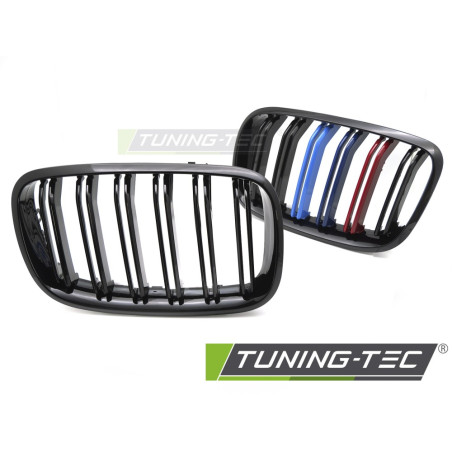 Griglia Frontale Nero Lucido Doppia Barra Nero per BMW X5 E70 /x6 E71 08-14 2007-2013 (Cod. TT-GRBMO