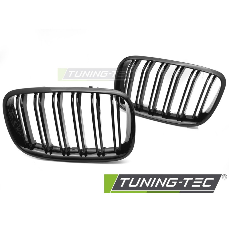 Griglia Frontale Nero Lucido Doppia Barra Nero per BMW X5 E70 /x6 E71 08-14 2007-2013 (Cod. TT-GRBMO