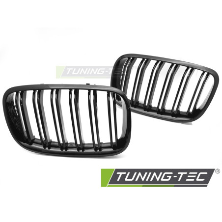 Griglia Frontale Nero Lucido Doppia Barra Nero per BMW X5 E70 /x6 E71 08-14 2007-2013 (Cod. TT-GRBMO