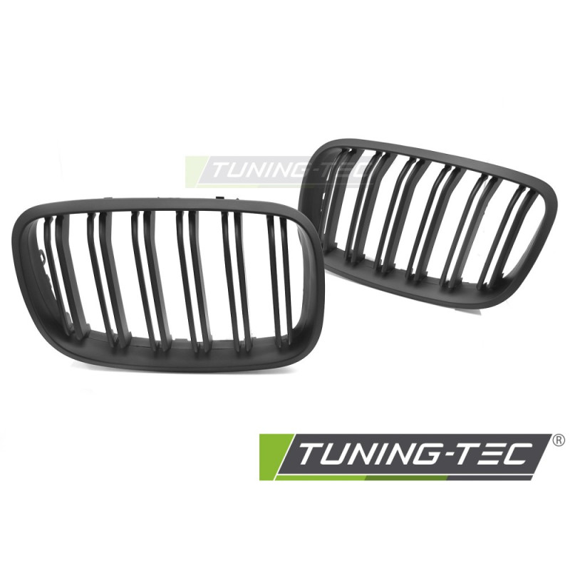 Griglia Frontale Nero Opaco Doppia Barra Nero per BMW X5 E70 /x6 E71 08-14 2007-2013 (Cod. TT-GRBMO4
