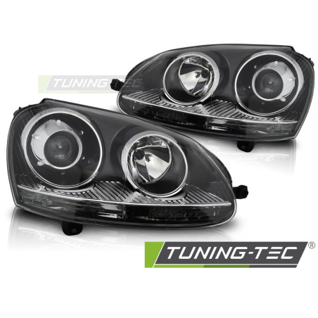 Fari Anteriori Nero per Volkswagen Golf V 2003-2009 (Cod. TT-LPVWZ5)