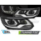 Fari Anteriori Luci Diurne DRL LED Nero per Volkswagen Tiguan I 2011-2015 (Cod. TT-LPVX23)