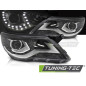 Fari Anteriori Luci Diurne Nero per Volkswagen Tiguan I 2007-2011 (Cod. TT-LPVX22)