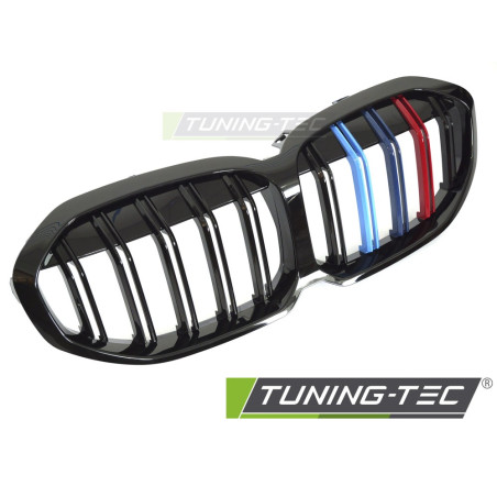 Griglia Frontale Nero Lucido Doppia Barra Nero per BMW F40 2019-2024 (Cod. TT-GRBMP2)