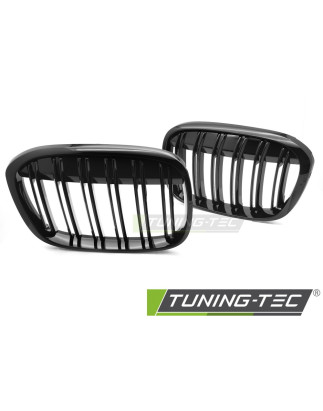 Griglia Frontale Nero Lucido Doppia Barra Nero per BMW X1 F48 2015-2020 (Cod. TT-GRBMU3)