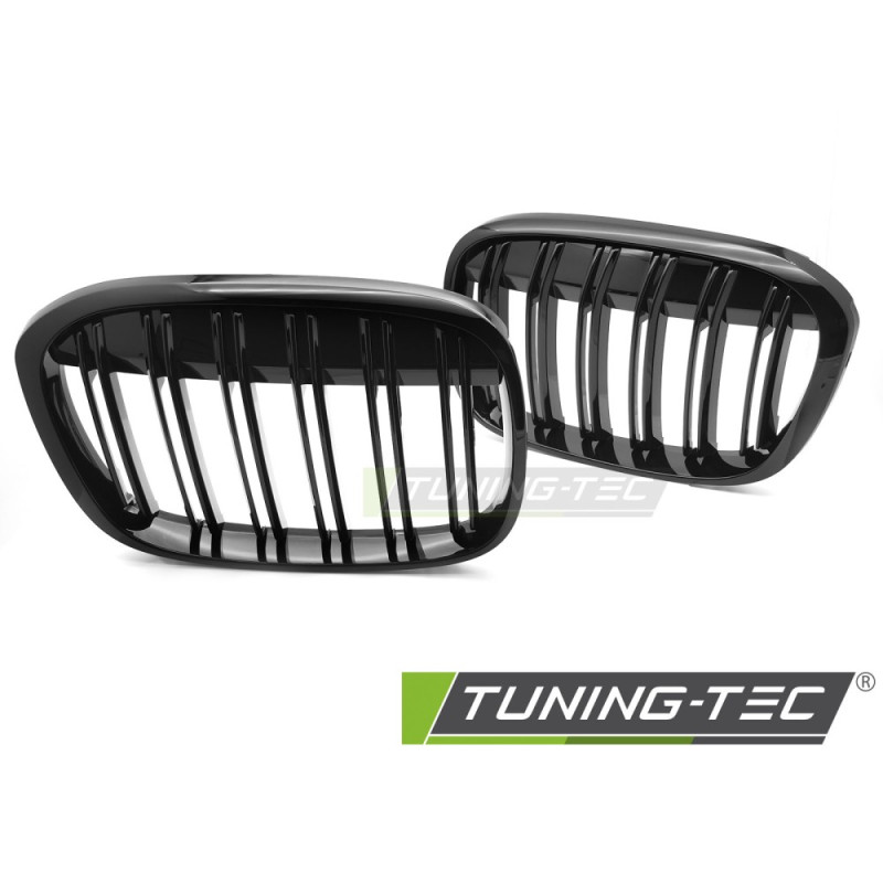 Griglia Frontale Nero Lucido Doppia Barra Nero per BMW X1 F48 2015-2020 (Cod. TT-GRBMU3)