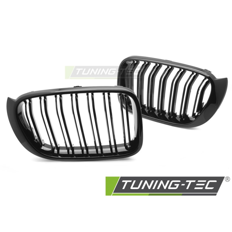 Griglia Frontale Nero Lucido Doppia Barra Nero per BMW X3 F25 Lci /x4 F26 14-18 2014-2017 (Cod. TT-G