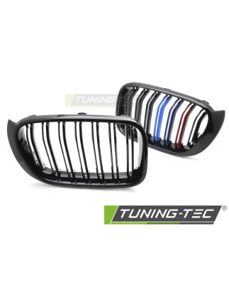Griglia Frontale Nero Lucido Doppia Barra Nero per BMW X3 F25 Lci /x4 F26 14-18 2014-2017 (Cod. TT-G