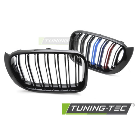 Griglia Frontale Nero Lucido Doppia Barra Nero per BMW X3 F25 Lci /x4 F26 14-18 2014-2017 (Cod. TT-G