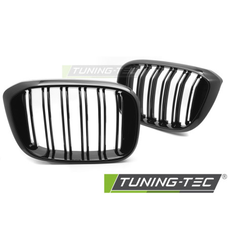 Griglia Frontale Nero Lucido Doppia Barra Nero per BMW X3 G01 /x4 G02 18-21 2017-2021 (Cod. TT-GRBMV