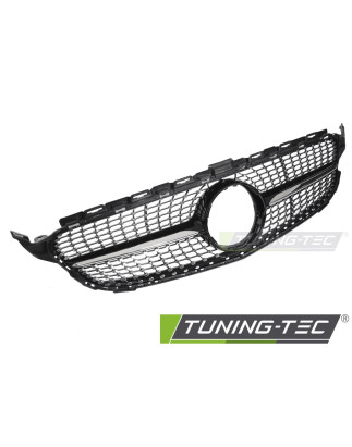 Griglia Frontale Cromato Nero per Mercedes-Benz W205 /s205 14-18/C205 15-18/A205 16-18 2014-2018 (Co