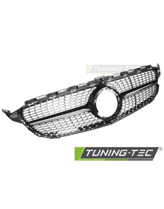 Griglia Frontale Cromato Nero per Mercedes-Benz W205 /s205 18-21/C205 18-23/A205 18-23 2018-2021 (Co