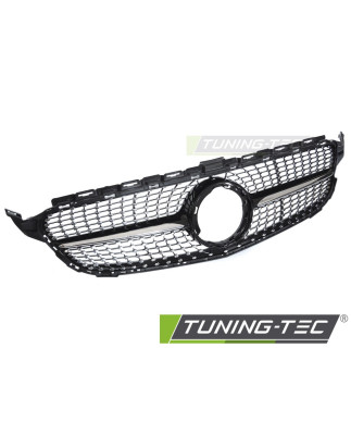 Griglia Frontale Cromato Nero per Mercedes-Benz W205 /s205 18-21/C205 18-23/A205 18-23 2018-2021 (Co