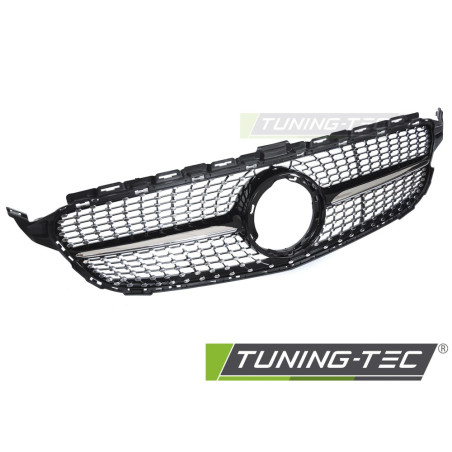 Griglia Frontale Cromato Nero per Mercedes-Benz W205 /s205 18-21/C205 18-23/A205 18-23 2018-2021 (Co