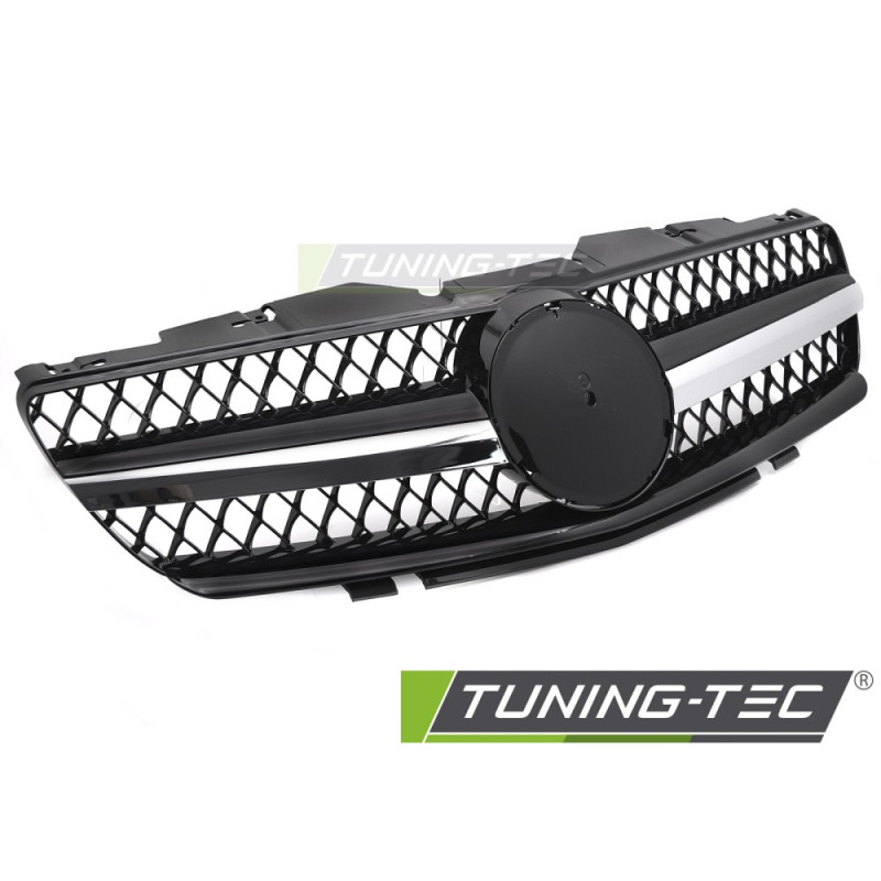 Griglia Frontale Cromato Nero per Mercedes-Benz Sl R230 2001-2006 (Cod. TT-GRMEB2)