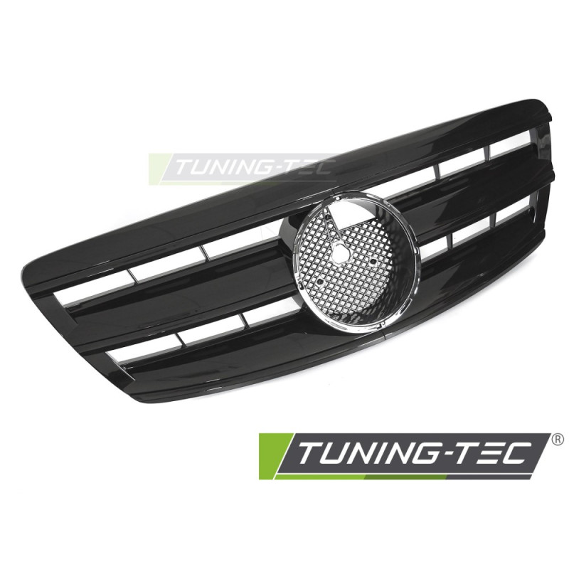 Griglia Frontale Nero Lucido Nero per Mercedes-Benz W220 2002-2005 (Cod. TT-GRMEF4)