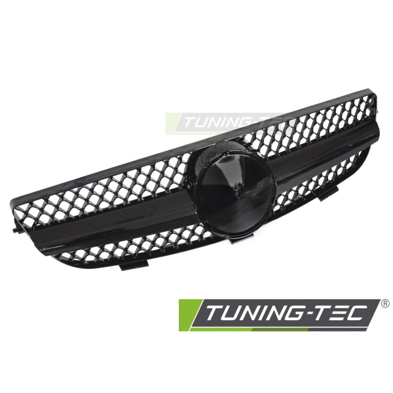 Griglia Frontale Nero Lucido Nero per Mercedes-Benz Clk W209 2003-2010 (Cod. TT-GRMEH3)