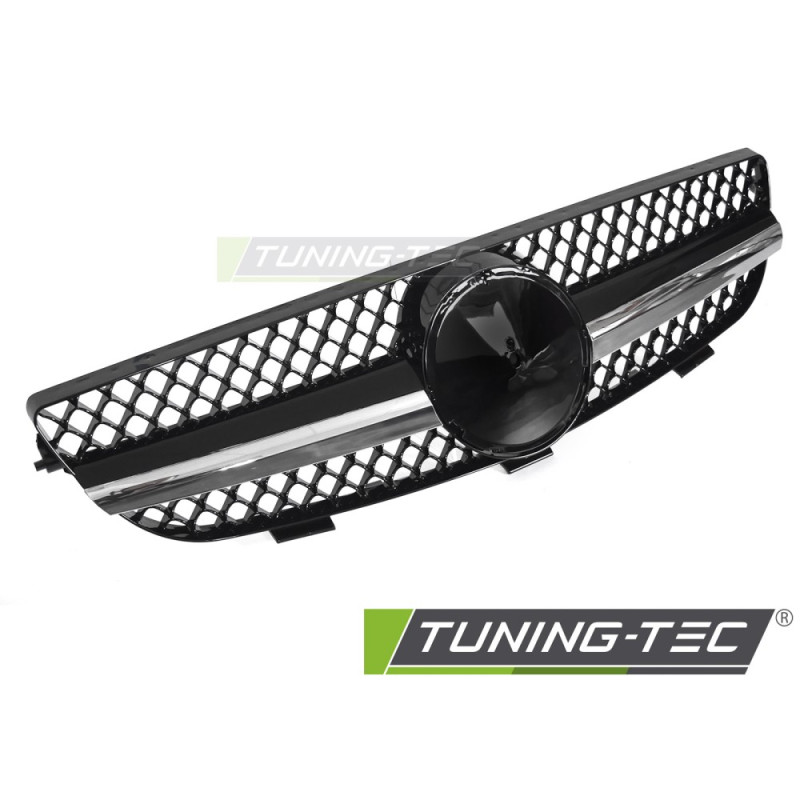 Griglia Frontale Cromato Nero per Mercedes-Benz Clk W209 2003-2010 (Cod. TT-GRMEH2)