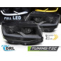 Fari Anteriori Luci Diurne DRL LED Nero per Volkswagen Transporter T6 2015-2019 (Cod. TT-LPVX36)