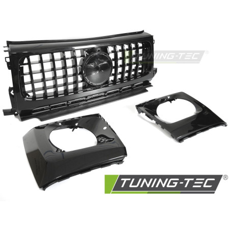 Griglia Frontale Nero Lucido Nero per Mercedes-Benz G-class W464 2018-2024 (Cod. TT-GRMEO8)