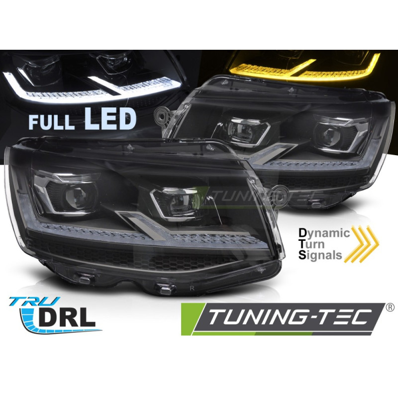 Fari Anteriori Luci Diurne DRL LED Cromato per Volkswagen Transporter T6 2015-2019 (Cod. TT-LPVX35)