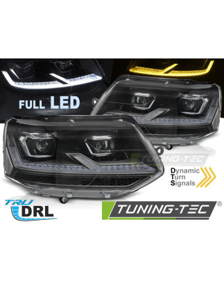 Fari Anteriori Luci Diurne DRL LED Cromato per Volkswagen T5.1 2010-2015 (Cod. TT-LPVX31)