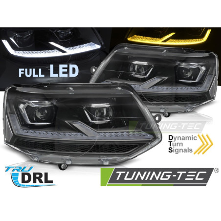 Fari Anteriori Luci Diurne DRL LED Cromato per Volkswagen T5.1 2010-2015 (Cod. TT-LPVX31)