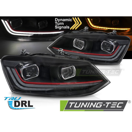 Fari Anteriori Luci Diurne DRL LED per Volkswagen Polo V 6R 2009-2017 (Cod. TT-LPVX17)