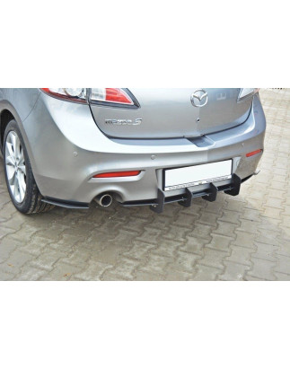 MAZDA 3 MK2 SPORT (PREFACE) DIFFUSORE POSTERIORE & Splitters posteriori laterali (Cod. M-MA-3-2-SPOR