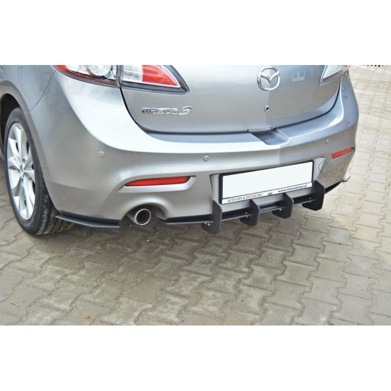 MAZDA 3 MK2 SPORT (PREFACE) DIFFUSORE POSTERIORE & Splitters posteriori laterali (Cod. M-MA-3-2-SPOR