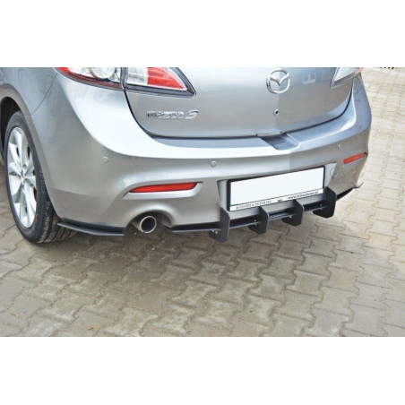 MAZDA 3 MK2 SPORT (PREFACE) DIFFUSORE POSTERIORE & Splitters posteriori laterali (Cod. M-MA-3-2-SPOR