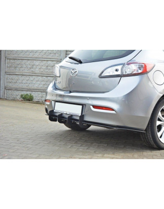 MAZDA 3 MK2 SPORT (PREFACE) DIFFUSORE POSTERIORE & Splitters posteriori laterali (Cod. M-MA-3-2-SPOR
