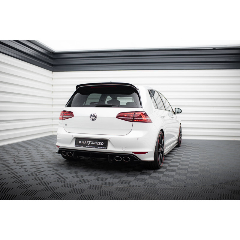 VW GOLF 7 R  DIFFUSORE POSTERIORE & Splitters posteriori laterali (Cod. M-VW-GO-7-R-HB-CNC-RS1A)