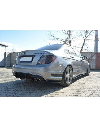 DIFFUSORE POSTERIORE v.2 Mercedes C W204 AMG-Line (FACELIFT) (Cod. M-MEC204AMGLINECNC-RS3B)
