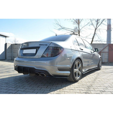 DIFFUSORE POSTERIORE v.2 Mercedes C W204 AMG-Line (FACELIFT) (Cod. M-MEC204AMGLINECNC-RS3B)