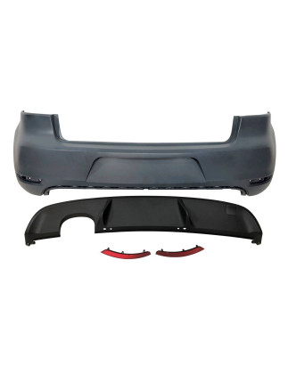 Paraurti Posteriore Volkswagen Golf 6 Look GTI 1 Scarico ABS (Cod. E-TCW52012)