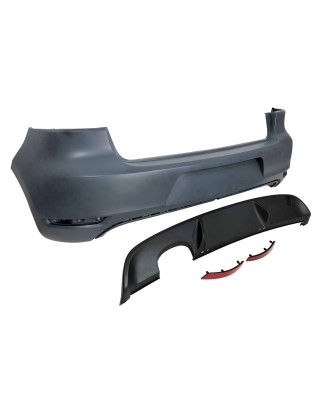 Paraurti Posteriore Volkswagen Golf 6 Look GTI 1 Scarico ABS (Cod. E-TCW52012)