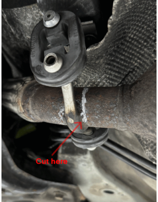 Audi A2 – 1,4l TDI 55kW Front tubo con giunto flessibile adatto (Cod. F-AU040020-VR1)