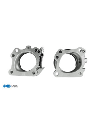 Y-tubo V-band set 76mm con clamps per K04 e K06 Lader Con (Cod. F-UNI-VBD-76-RS4)