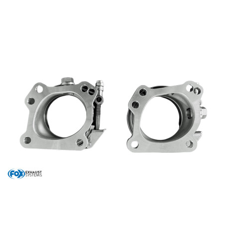 Y-tubo V-band set 76mm con clamps per K04 e K06 Lader Con (Cod. F-UNI-VBD-76-RS4)