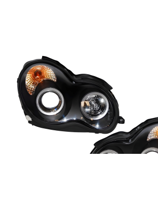 Fari Anteriori Angel Eyes Mercedes W203 2001-2007 Black (Cod. E-FAME040)